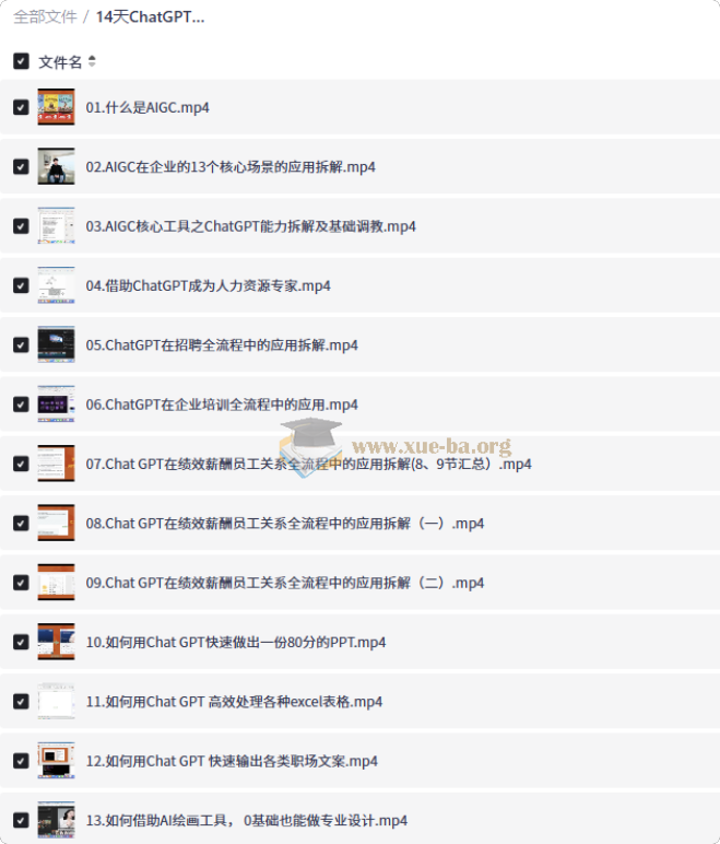 14天ChatGPT赋能HR业务提效训练营第1张 - 学霸网