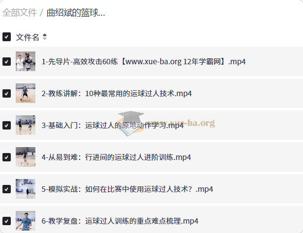 曲绍斌的篮球高效攻击60练第1张 - 学霸网
