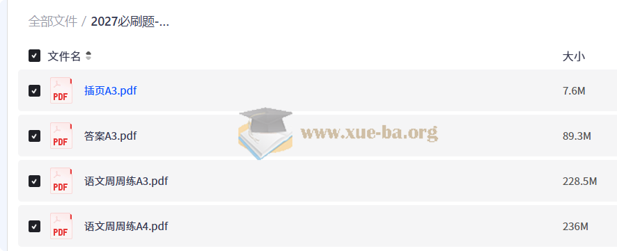 2027必刷题-中考语文真题分类周周练第1张 - 学霸网