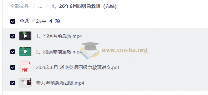 2026年6月刘晓艳四六级最新保命班(已完结)第2张 - 学霸网