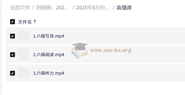 刘晓燕：2025年6月四六级考试急救班 (原保命班)