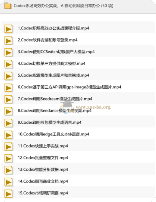 Codex职场高效办公实战 AI自动化赋能日常办公第1张 - 学霸网