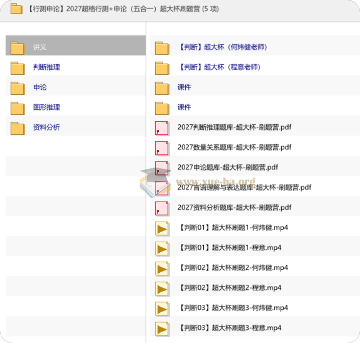 【行测申论】2027超格行测+申论（五合一）超大杯刷题营