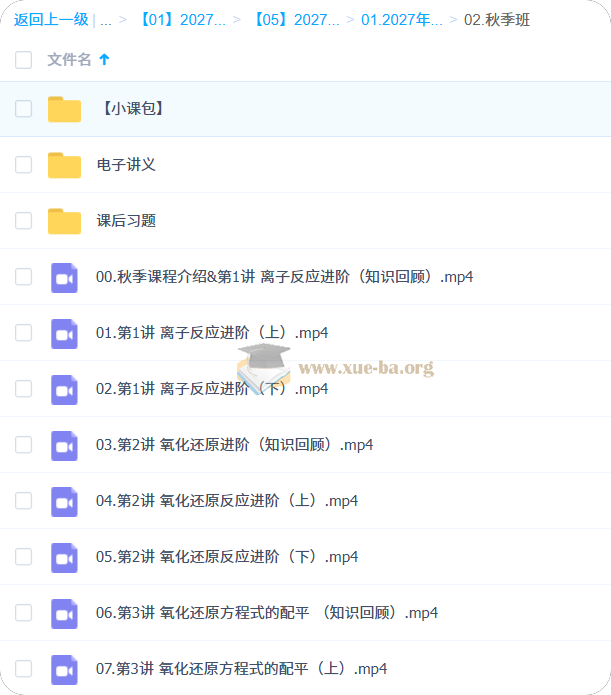 2027高中高一化学 李政 秋季班