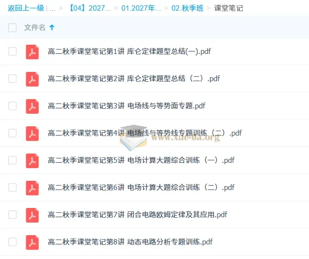 2027高中高二物理 夏梦迪 秋季班第3张 - 学霸网