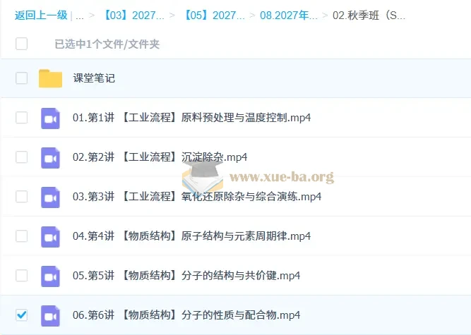 2027高三高考化学 缑振东 秋季班(S)第1张 - 学霸网