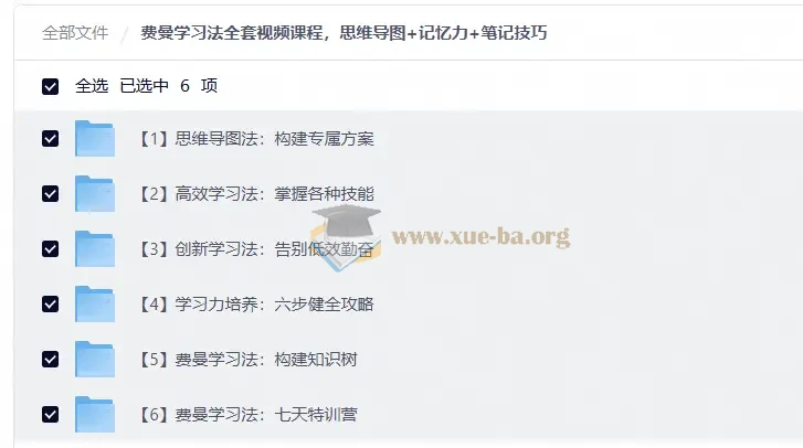 费曼学习法全套视频课程,思维导图+记忆力+笔记技巧第1张 - 学霸网
