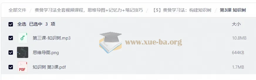 费曼学习法全套视频课程,思维导图+记忆力+笔记技巧第4张 - 学霸网