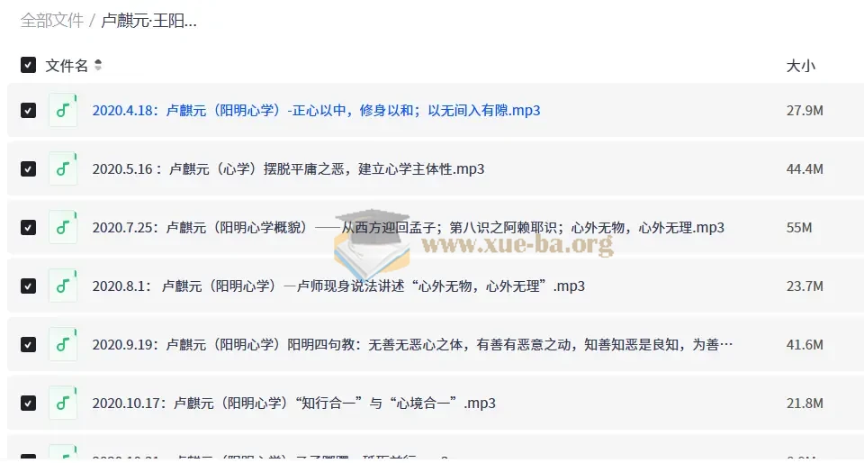 卢麒元·王阳明心学课程